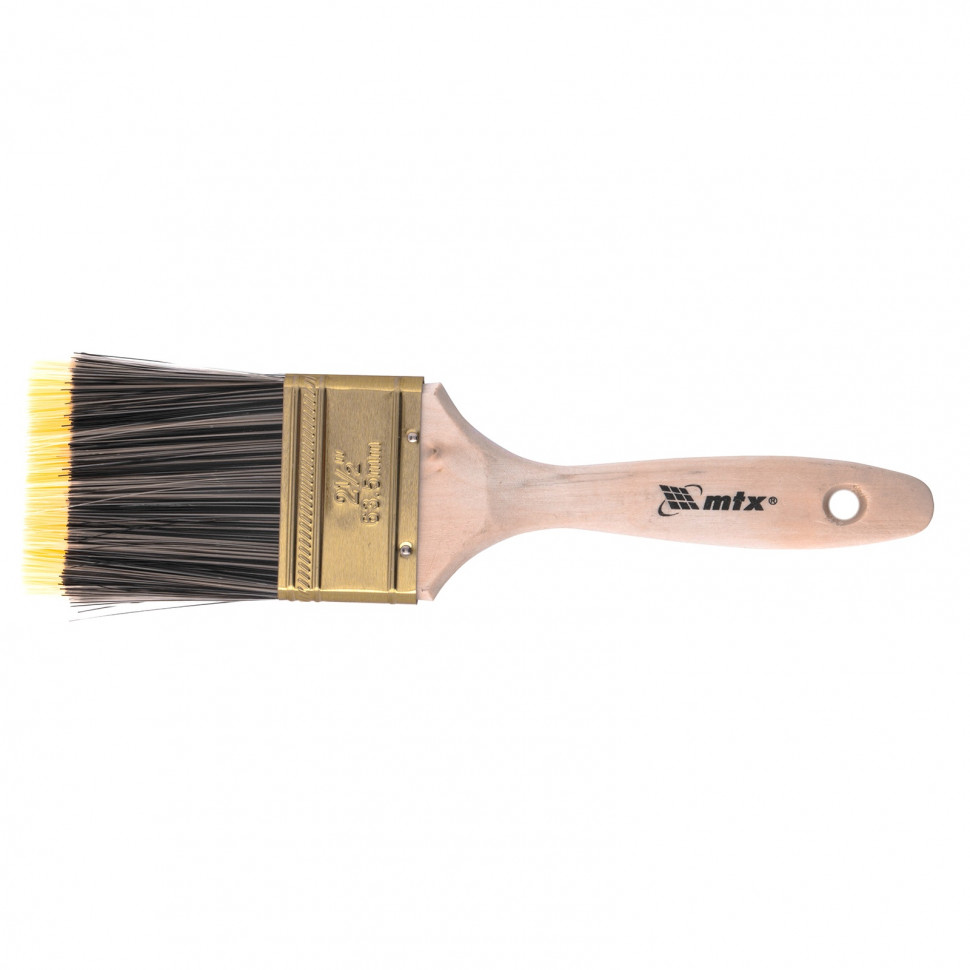 83741.970 Кисть плоская Golden 2.5″, искусственная щетина, деревянная ручка Mtx